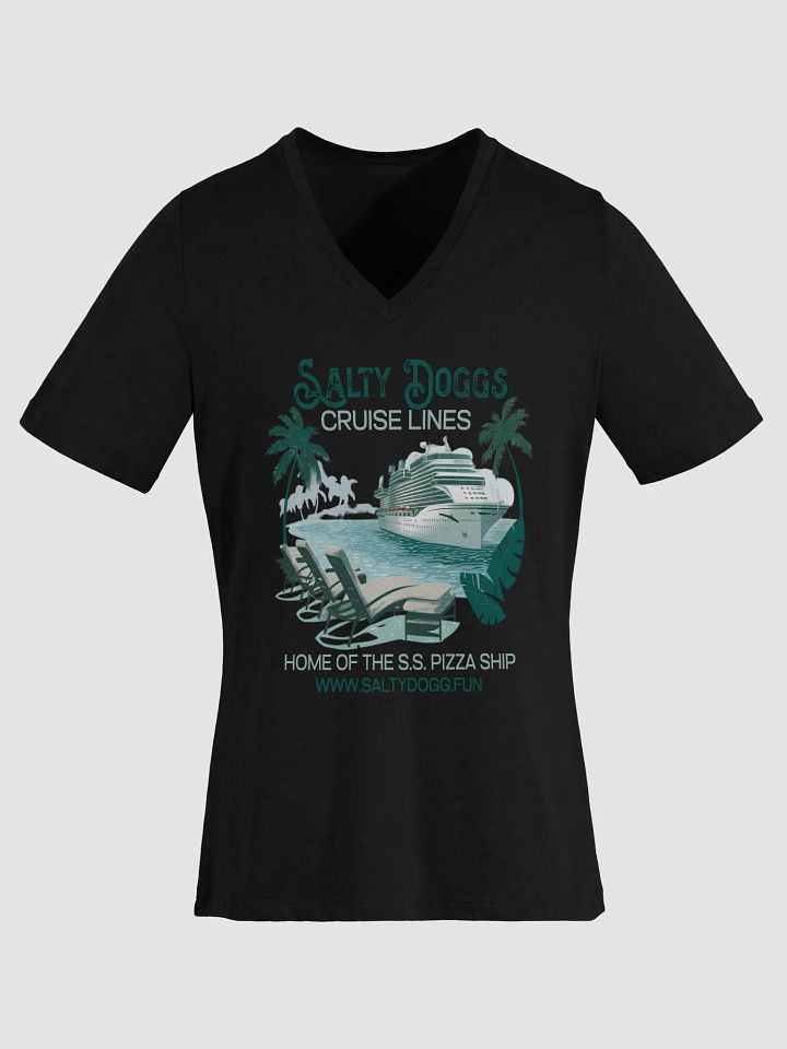 Salty Doggs Cruise Lines V Neck Ladies Tee product image (1)