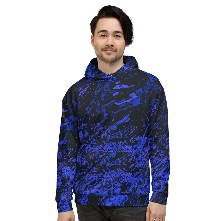 Dark Purple and Black Marble Effect Unisex All Over Print Hoodie product image (1)