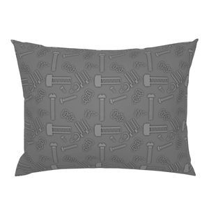 Seamless Pattern - Nuts and Bolts in Shades of Gray product image (6)