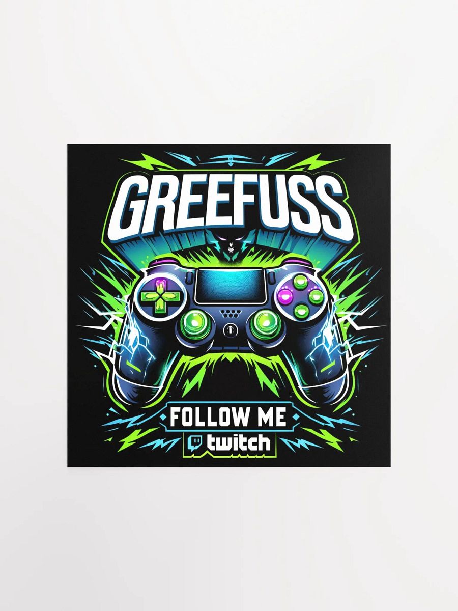 Neon Gaming Controller Poster product image (1)