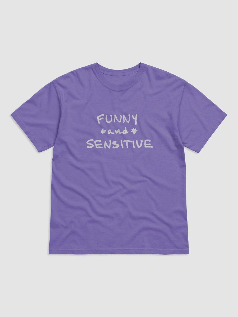 FUNNY *and* SENSITIVE (white design) garment-dyed tee product image (30)