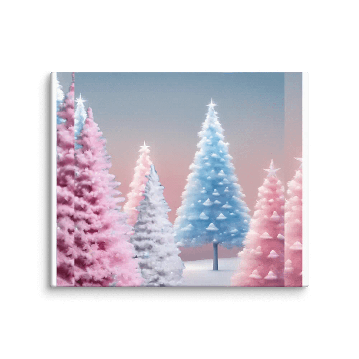 pink pastel christmas tree Canvas for home decor wives friends colleaguew product image (2)