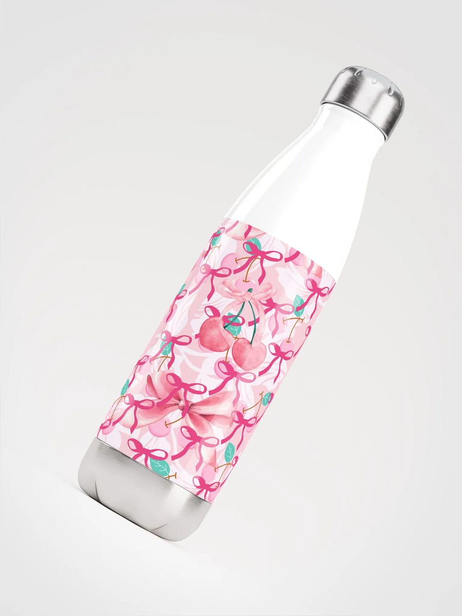 Cherry Bow Bliss Stainless Steel Water Bottle for the feminine ladies and girls product image (4)