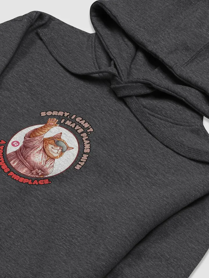 Cozy Cat - Sorry, I can't. I Have Plans With a YouTube Fireplace | Hoodie product image (2)