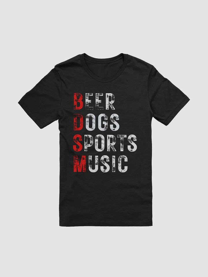 Beer Dogs Sports Music T-Shirt – Funny Red Shirt Gift for Men and Women product image (1)