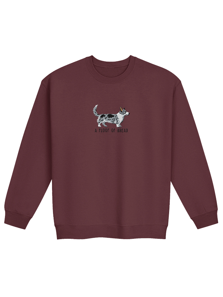 A Floof of Bread Sweatshirt (Embroidered) of a Cardigan Welsh Corgi(Blue Merle) product image (1)