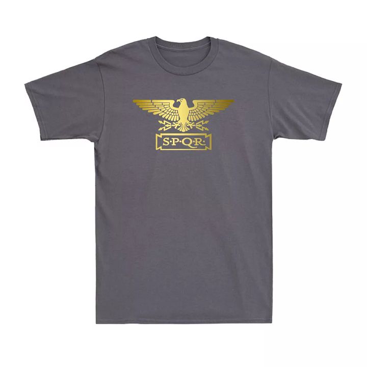 Standard SPQR - Roman Empire Metallic Eagle Golden Print Men's T-Shirt product image (1)
