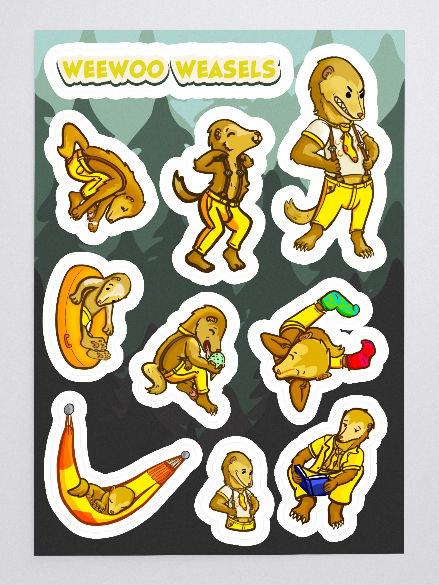 Weewoo Weasels Sticker Sheet product image (3)