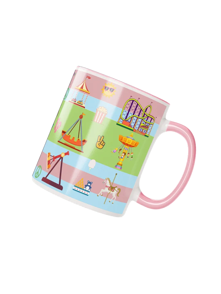 Pastel Park Vibes Mug – Roller Coaster & Carnival Ride Ceramic Cup for Theme Park Fans product image (8)