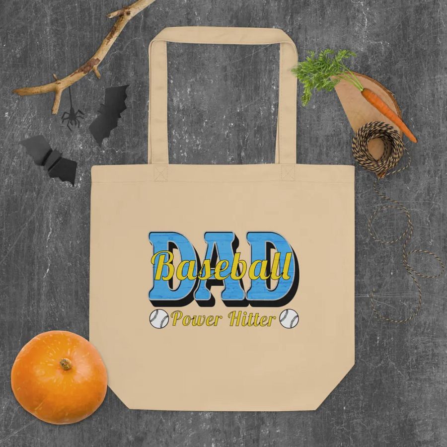 Dad Baseball Power Hitter Eco-friendly Tote product image (4)