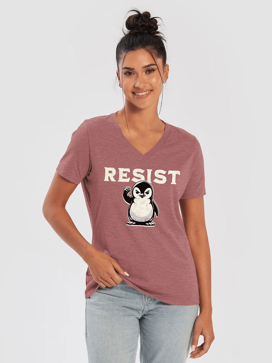 Resist Penguin V-Neck Tee product image (5)