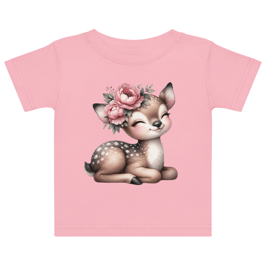 Floral Fawn Baby Jersey T-Shirt product image (1)