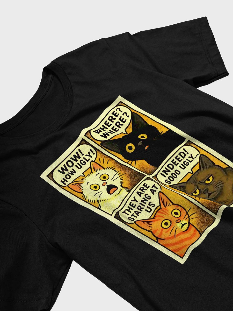 Ugly Cats Tee – Retro Comic Panel Parody Shirt product image (2)