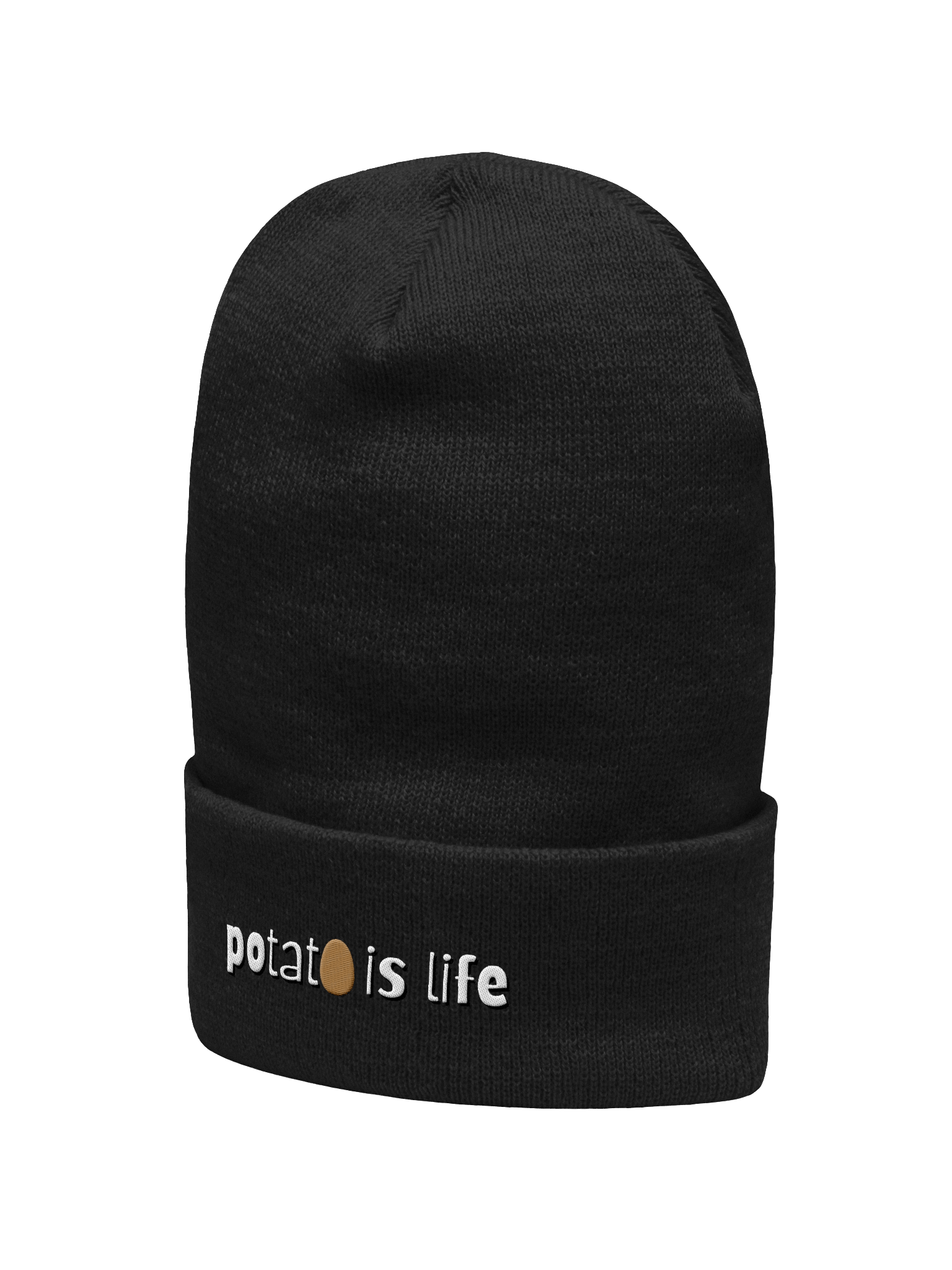 potato is life Beanie Black product image (2)