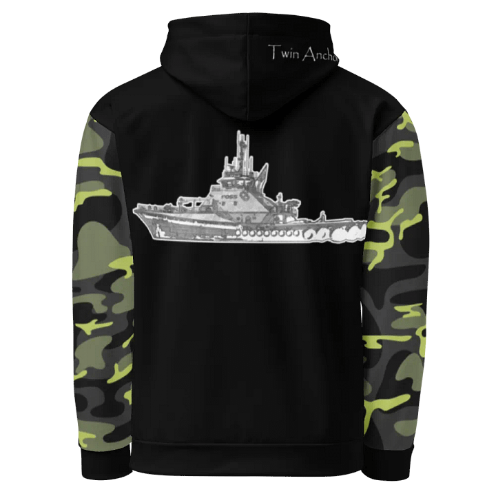Camouflage & Black Foss tug Sketch Hoodie product image (1)