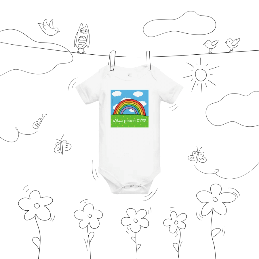 Peace Shalom Salaam Rainbow Onesie product image (9)