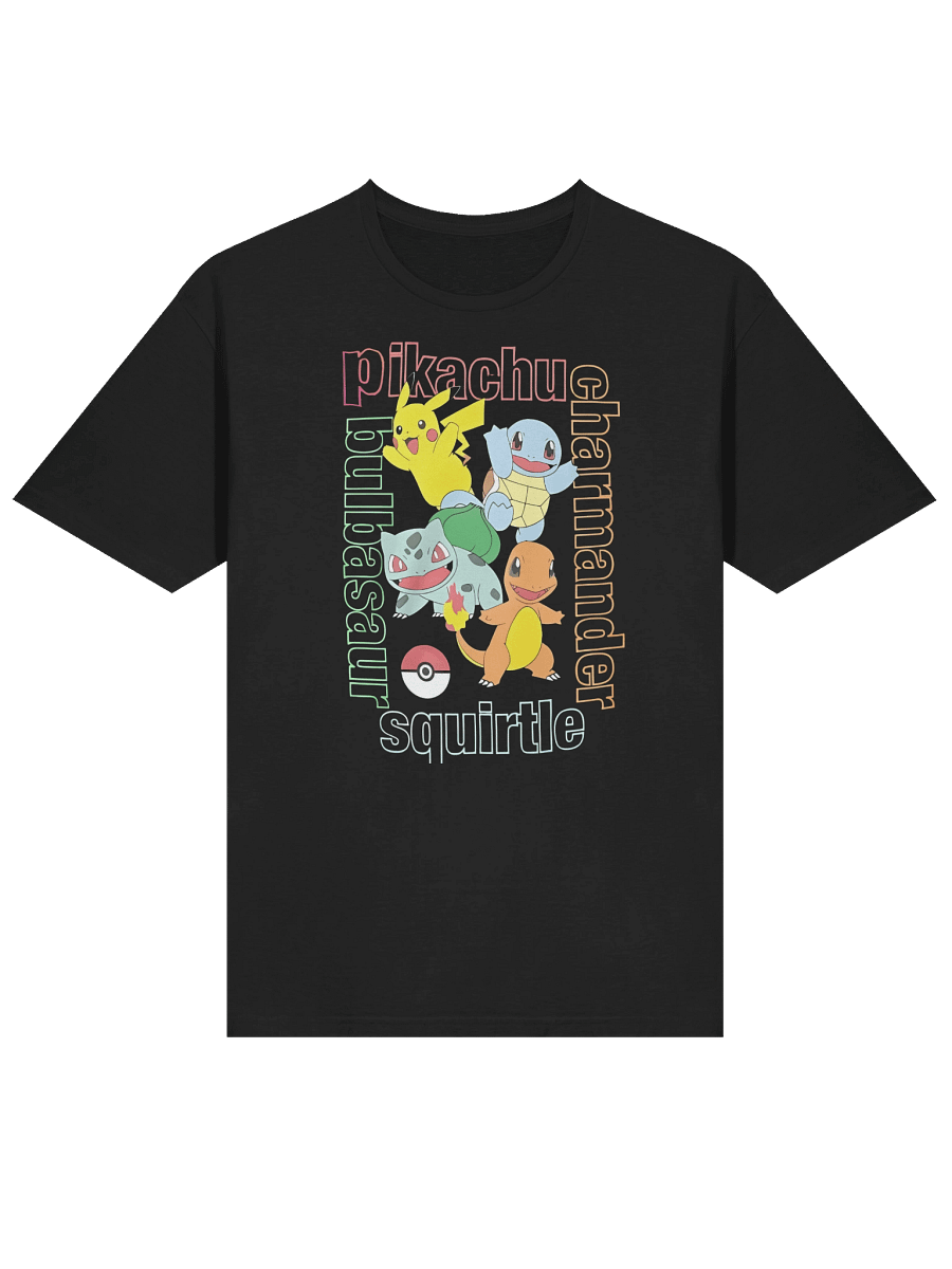 Pokémon Starter Squad T-Shirt – Pikachu, Bulbasaur, Charmander & Squirtle Tee product image (2)
