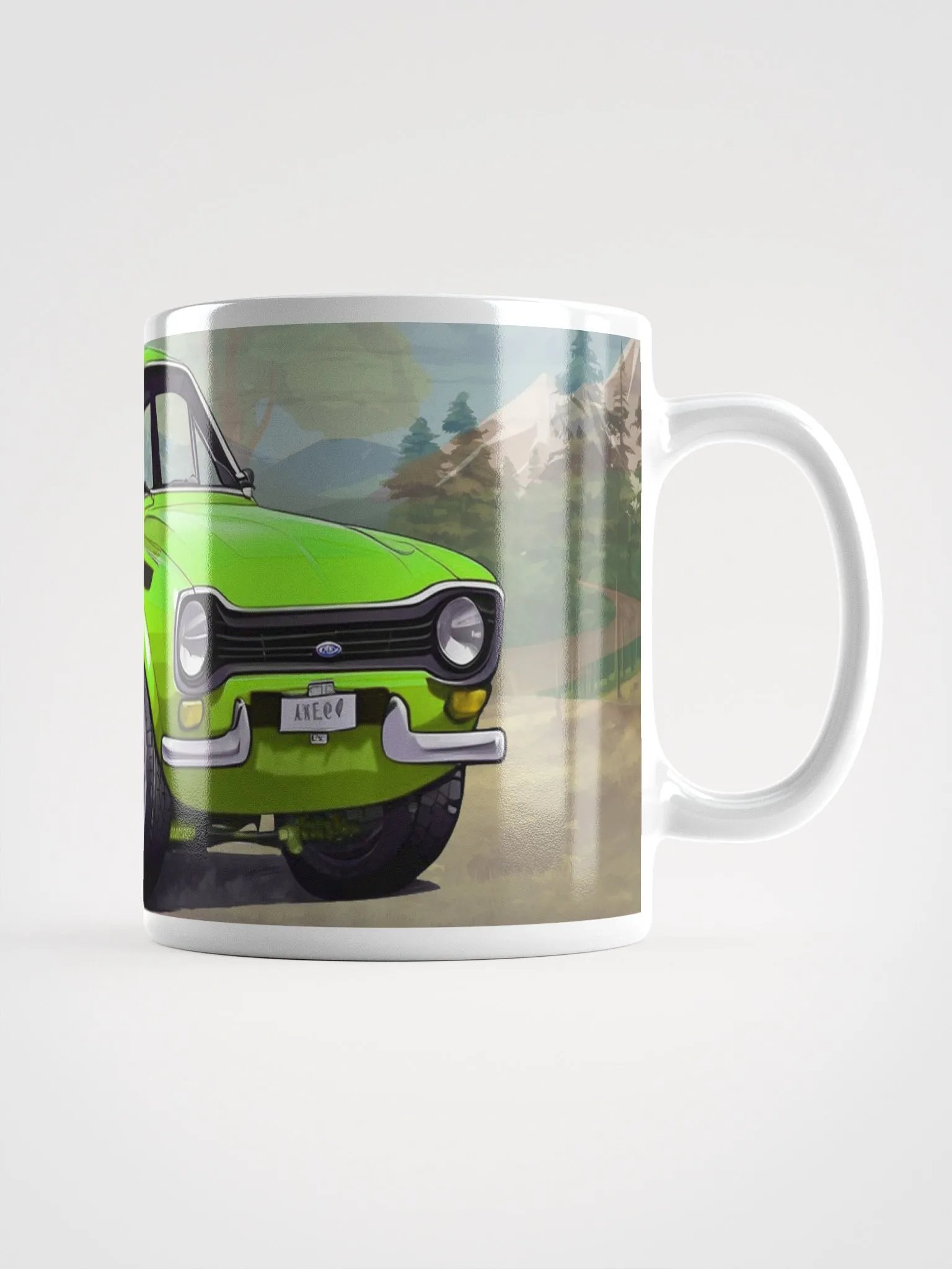 Cartoon Ford Escort MK1 Green product image (1)