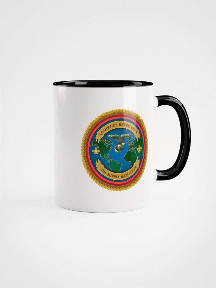 4th Supply Battalion: Coffee Cup White Exterior/Black Interior product image (1)