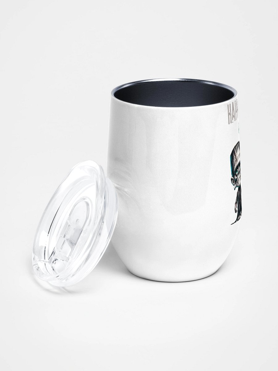 Gothic Wedding Bliss Frankenstein and Bride Wine Tumbler product image (2)