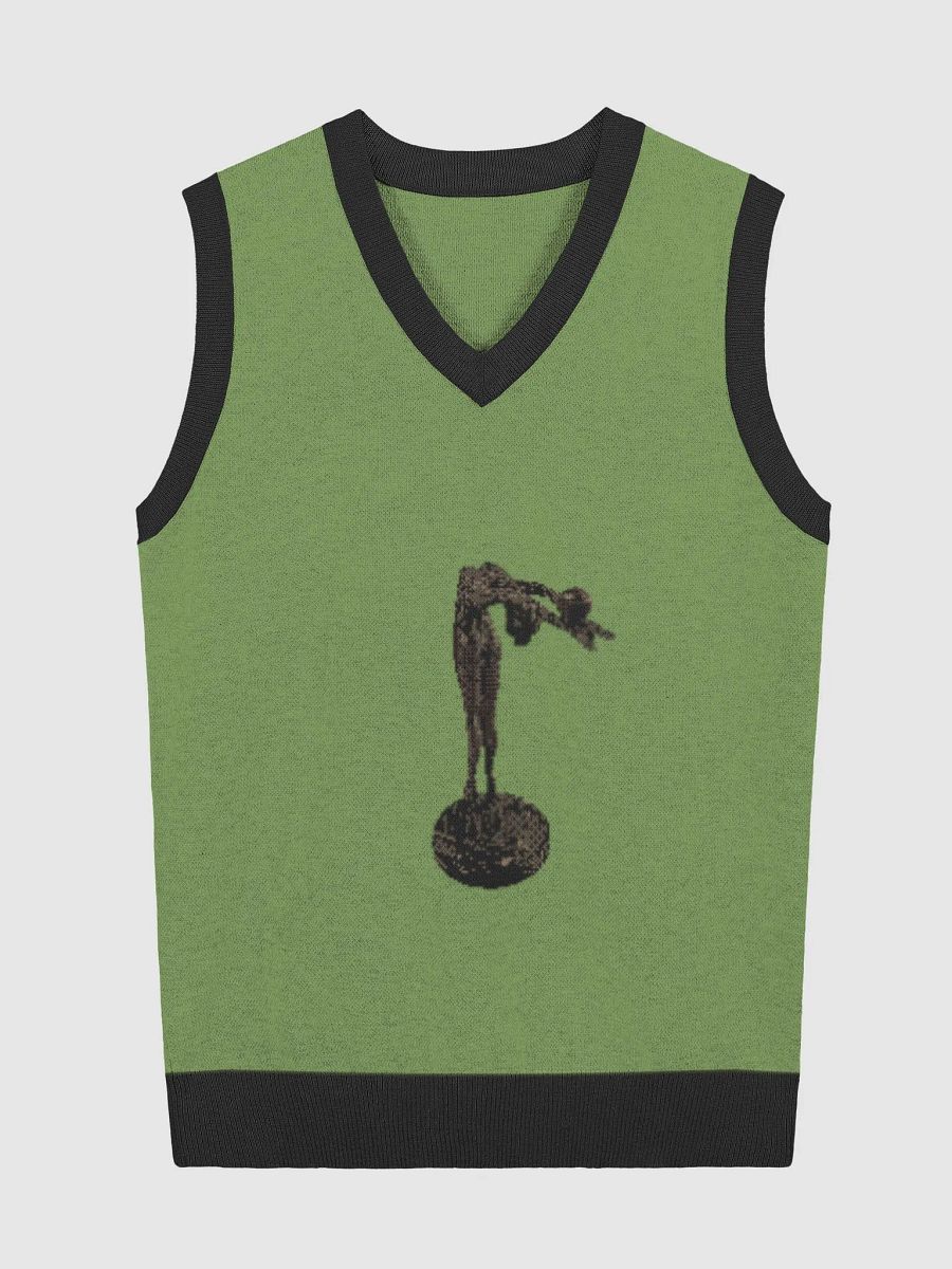 M-Branded Jacquard Knit V-Neck Vest product image (1)