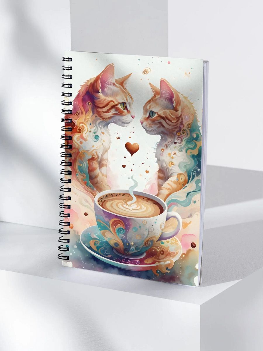 Love Cats & Coffee Spiral Notebook product image (4)