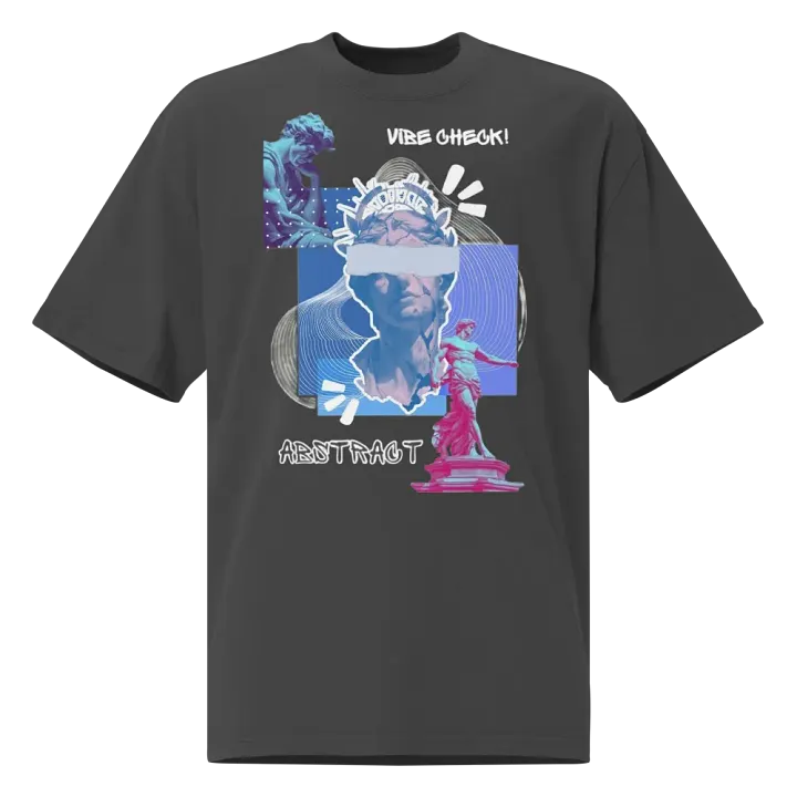 Abstarct Vibe Check AS Colour Premium Oversized Faded T-Shirt product image (1)