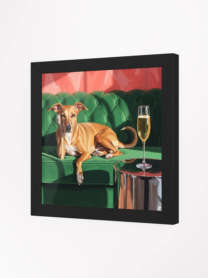 Potcake & Champagne Framed Art Print product image (17)