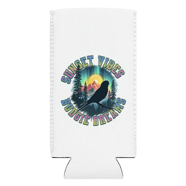 Sunset Vibes Budgie Dreams Can Cooler product image (2)