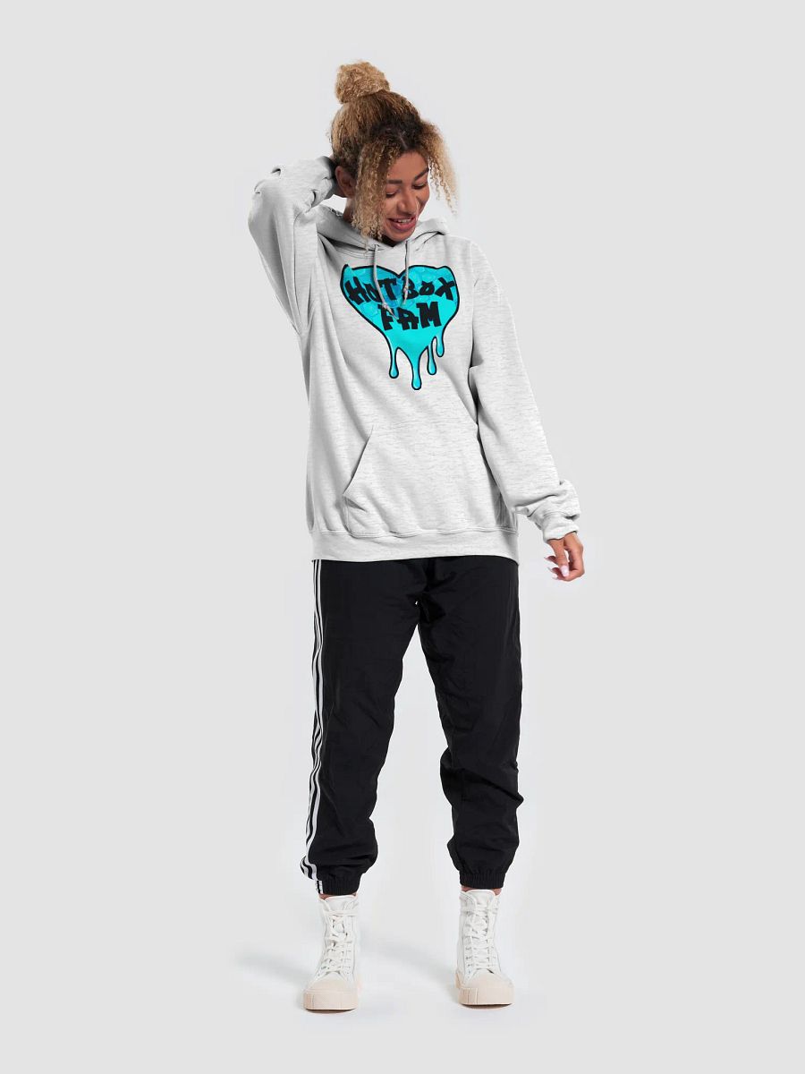 UNISEX HOT BOX FAM BRIGHT BLUE HONEY COMB LOGO HOODIE product image (51)