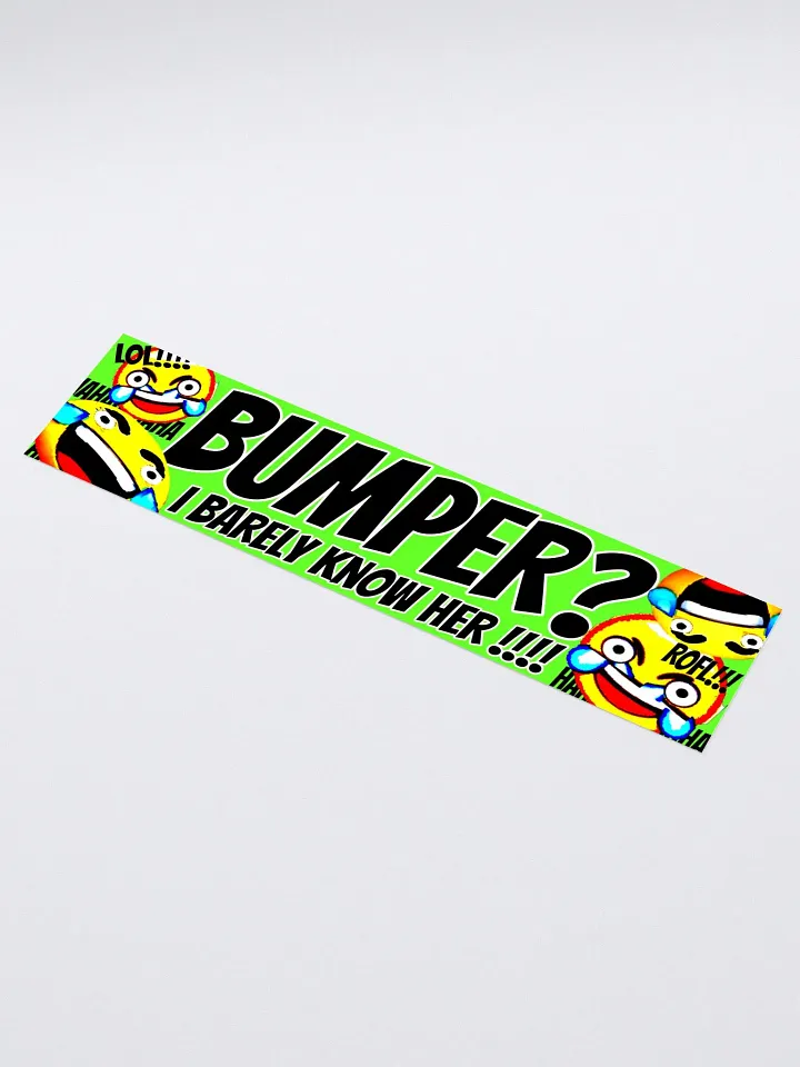 BUMPER? I BARELY KNOW HER! - Deep Fried Bumper Sticker product image (1)