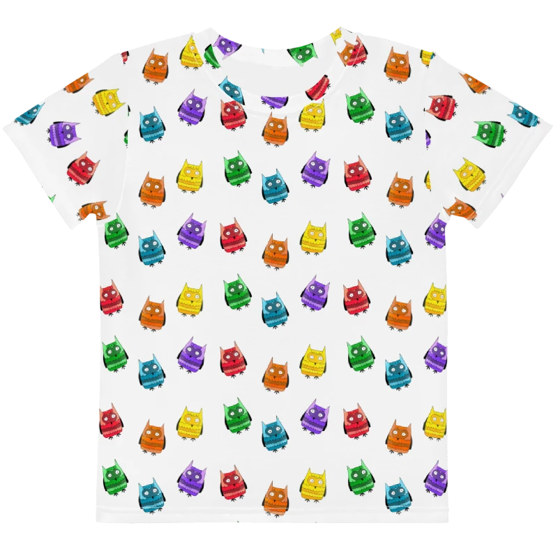 Colorful Owls - Kids Crewneck Tee product image (2)