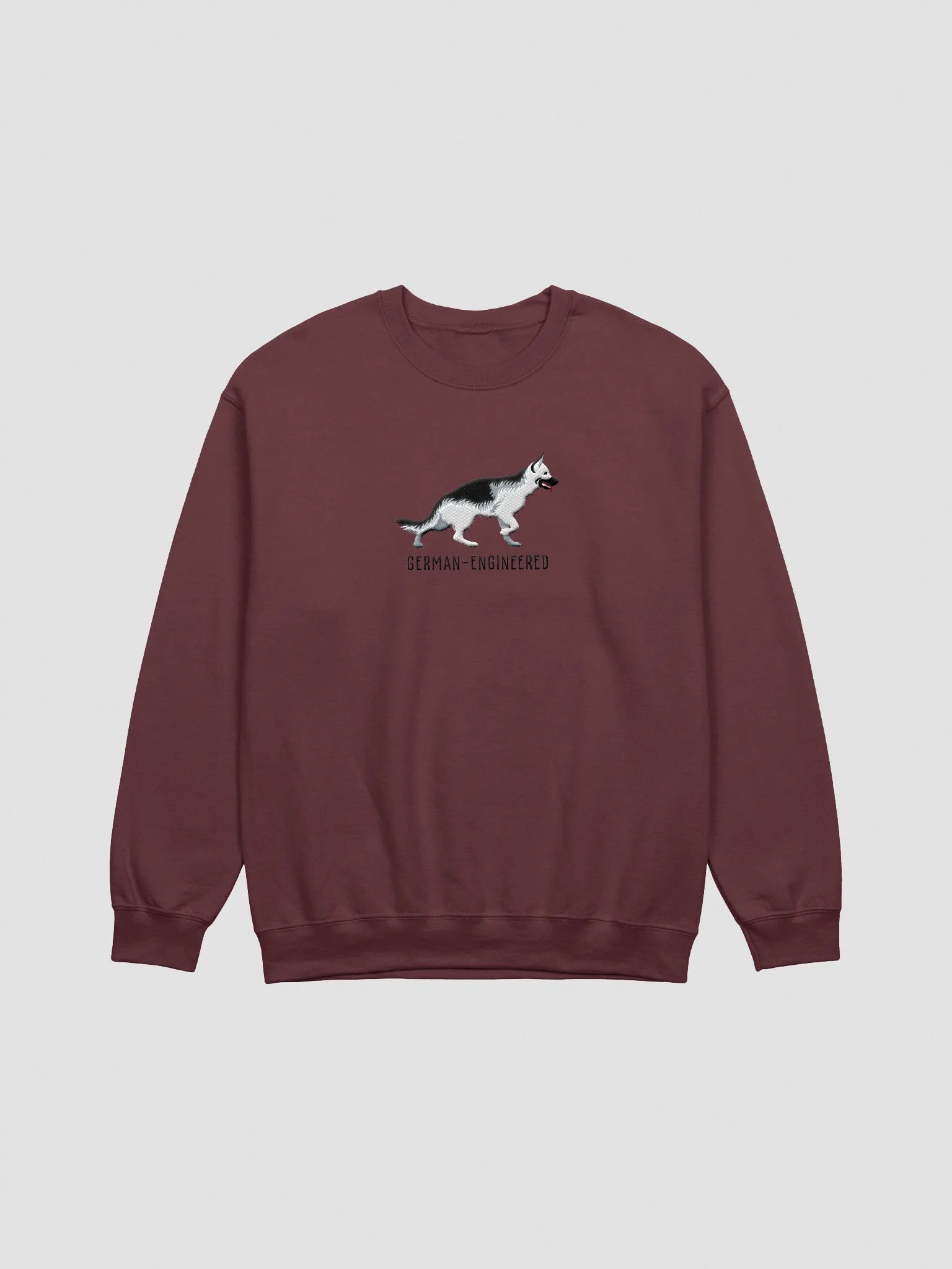 German-Engineered Sweatshirt (Embroidered) of a German Shepherd(Silver) product image (3)