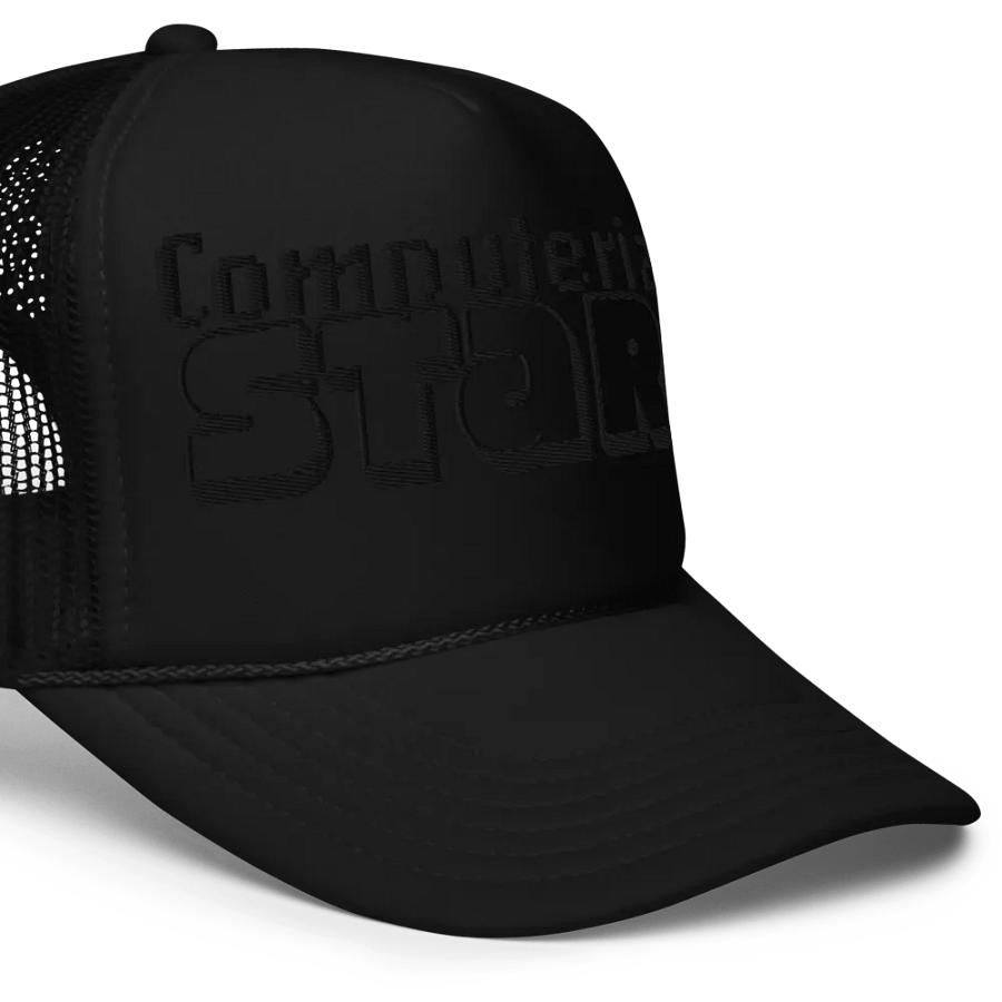 Computerized Start™ Black Monochrome Embroidered Trucker Hat product image (5)