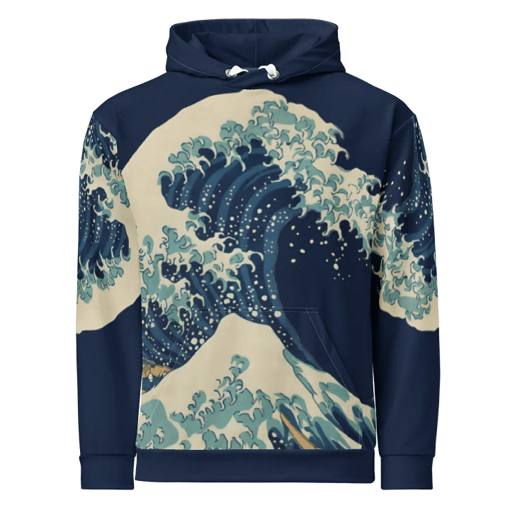 Under the Wave off Kanagawa All-Over Print Recycled Unisex Hoodie product image (1)