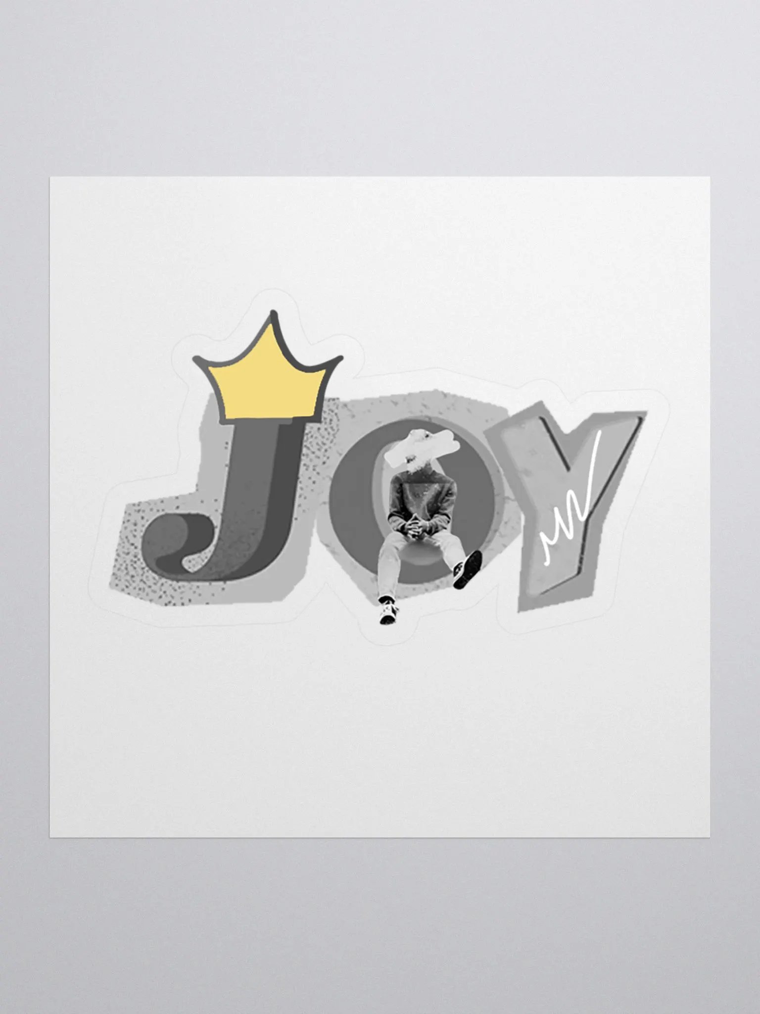 JOY Monochrome Kiss Cut Stickers product image (1)