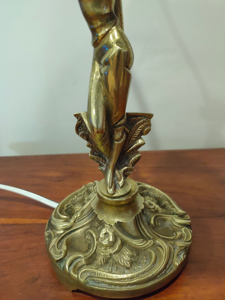 Candeeiro art nouveau, candeeiro de mesa erótico mulher no poste, decoração única de escritório, presente casamento, candeeiro, natal product image (12)