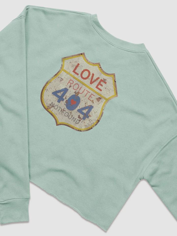 Vintage Love Route 404 (Back Print) Women's Fleece Crop Sweatshirt product image (13)