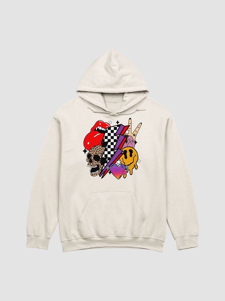 Fall and Halloween Elements Collage Hooded Sweatshirt | Maximalist Fall and Halloween Hoodie Design product image (36)