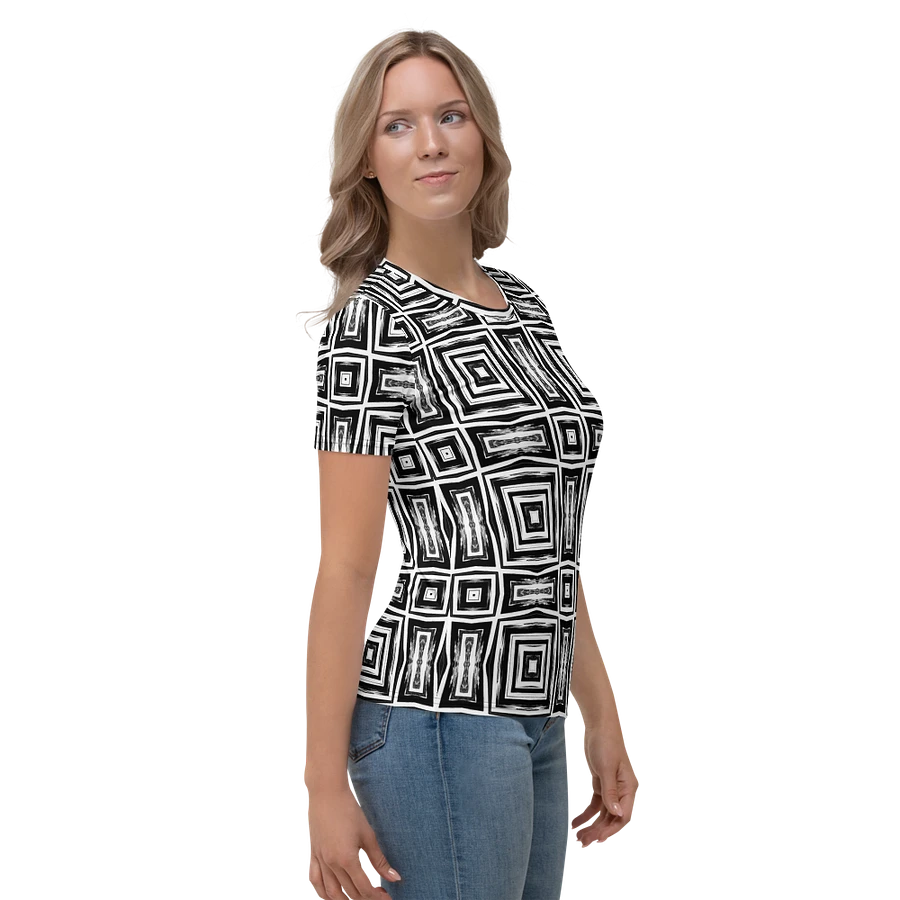 Abstract Monochrome Repeating Pattern Women's T Shirt product image (10)
