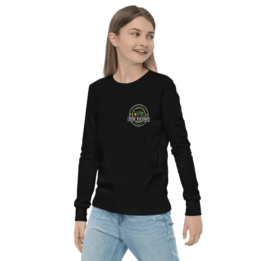 Green & Yellow Tractor Logo Youth Long Sleeve Tee product image (3)