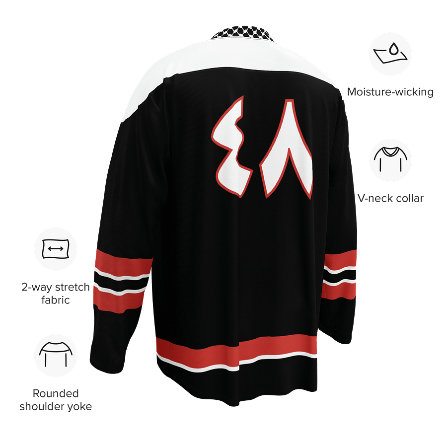 Arabic Palestine Hockey Jersey Long Sleeve Oversized product image (8)