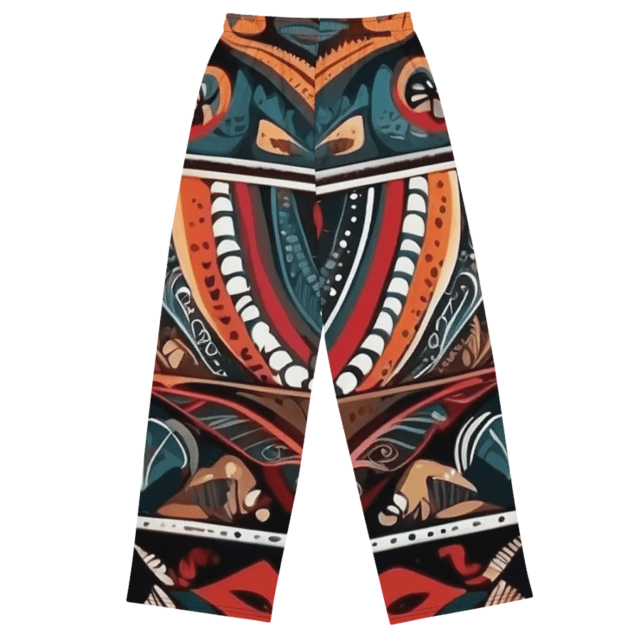 Cultural Canvas: Unisex Wide Leg Pants in Tribal Symphony product image (1)