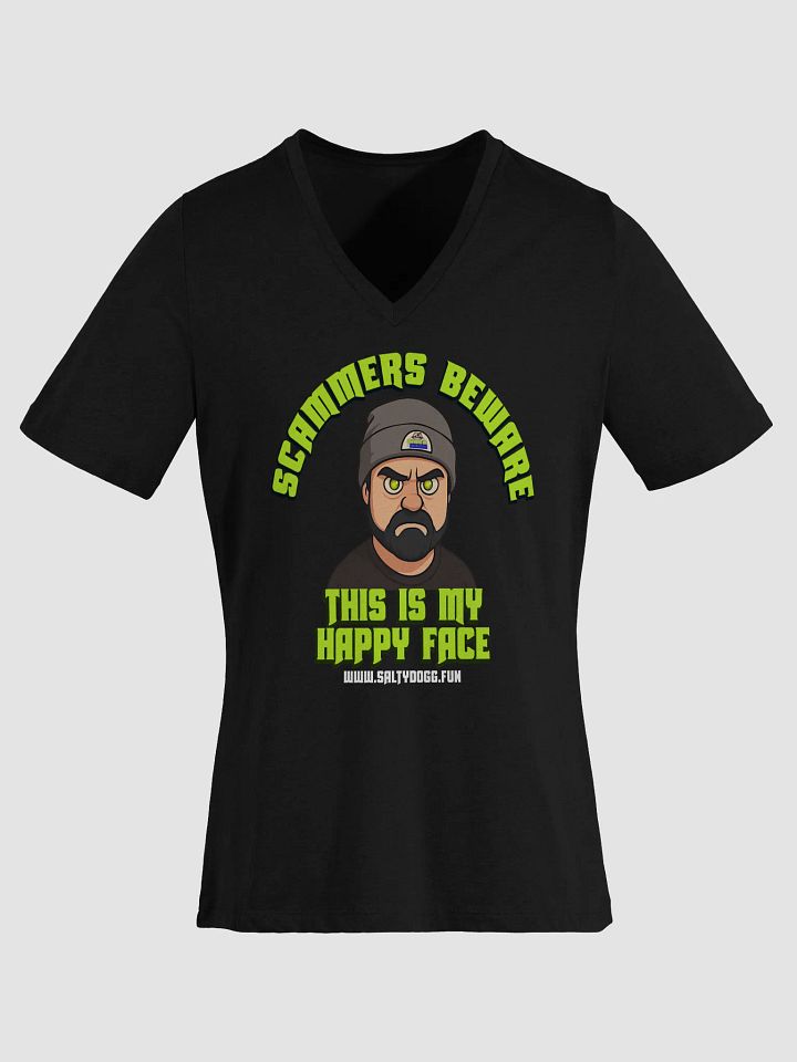 Scammers Beware V Neck Ladies T-Shirt product image (3)