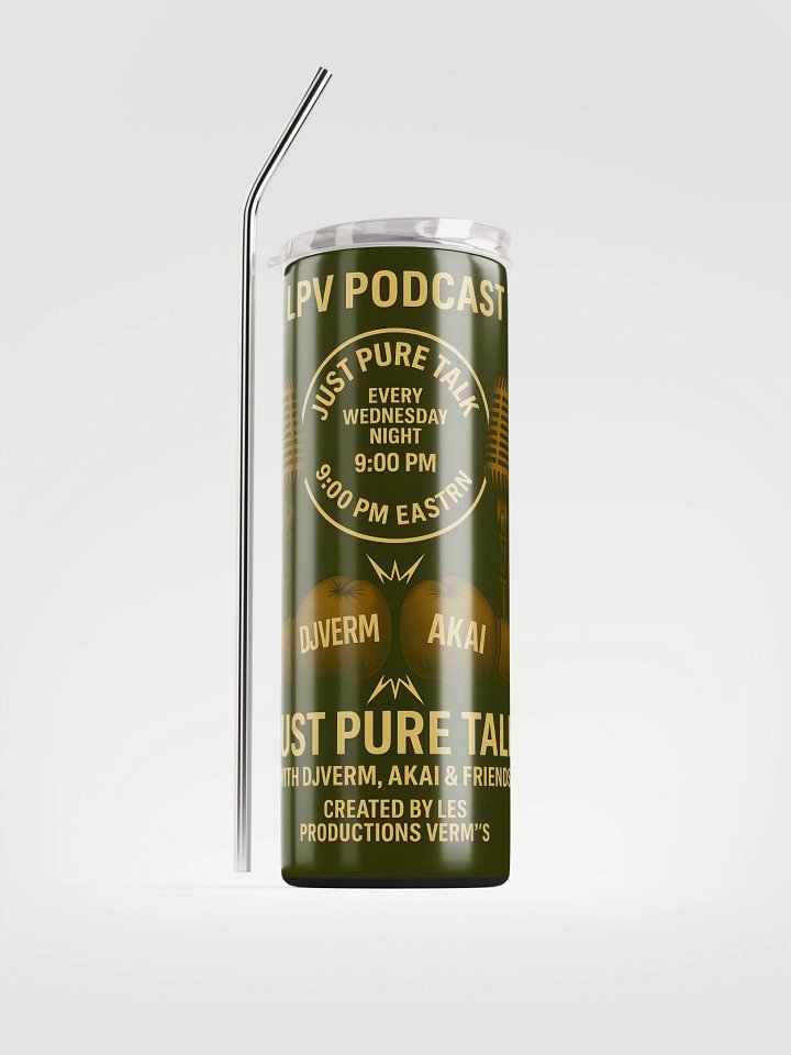 LPV Podcast x JUST PURE TALK Stainless Steel Tumbler product image (1)