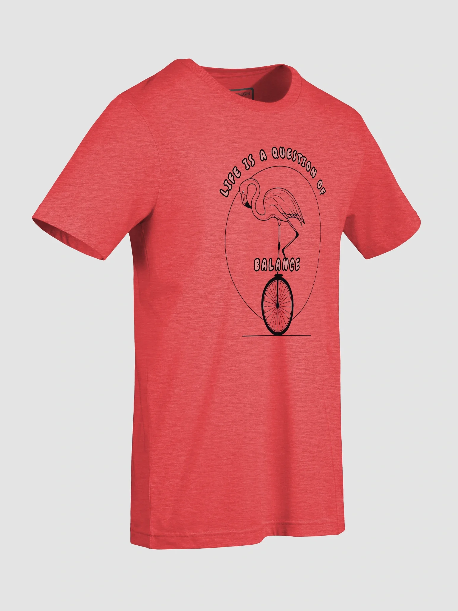 Balancing Flamingo Unicycle Tee product image (9)