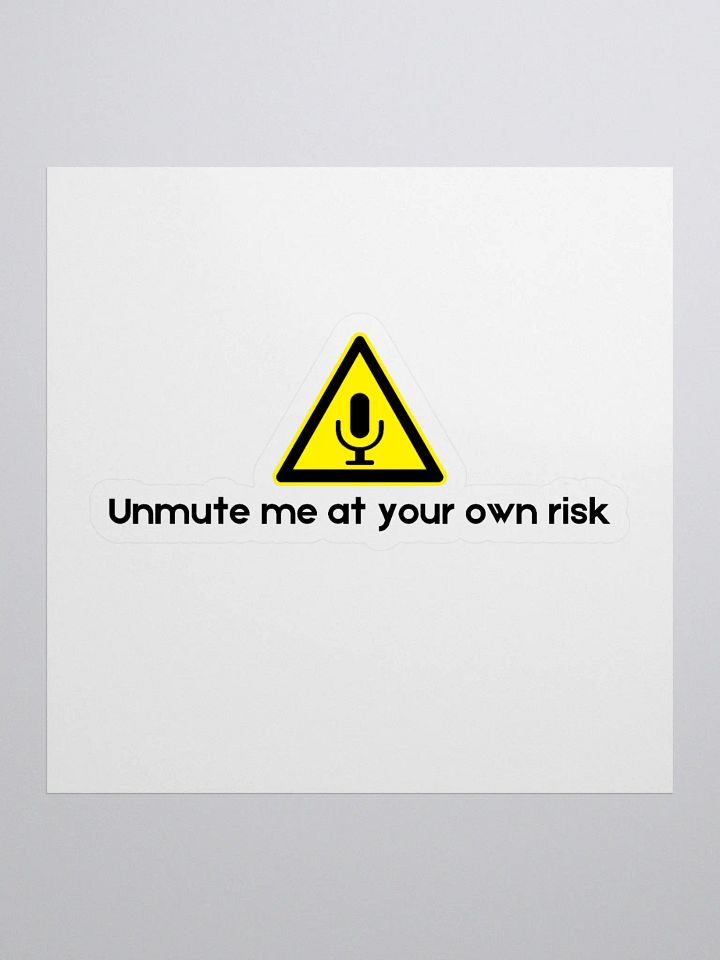 Unmute Me At Your Own Risk Stickers product image (1)