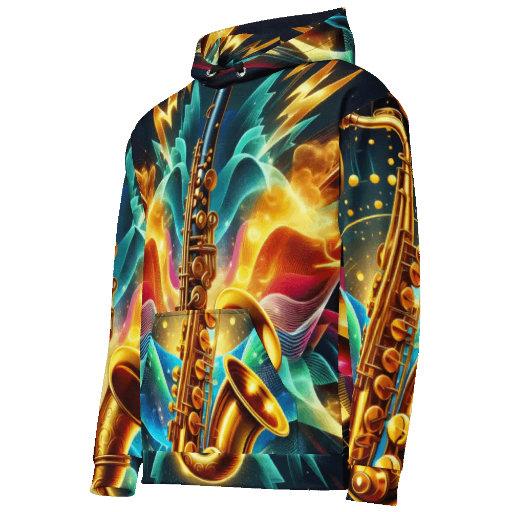 Saxophone Musical Instrument - All-Over Unisex Hoodie #19 product image (11)