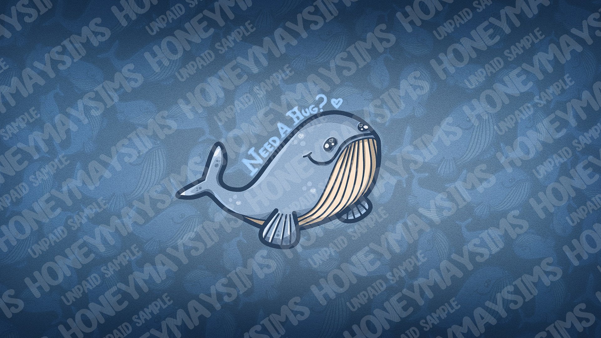 'Whalebert' Hug Digital Wallpaper - PC product image (1)