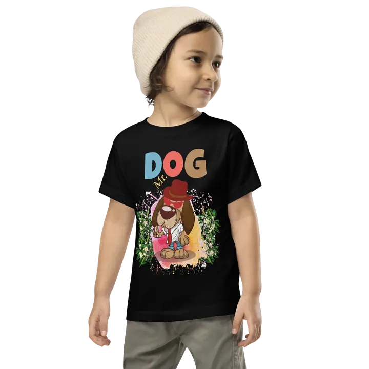 Mr. Dog Cute Dog Colorful Funny Bella +Canvas Toddler T-Shirt – Funny Shirt & Gift for Kids product image (1)